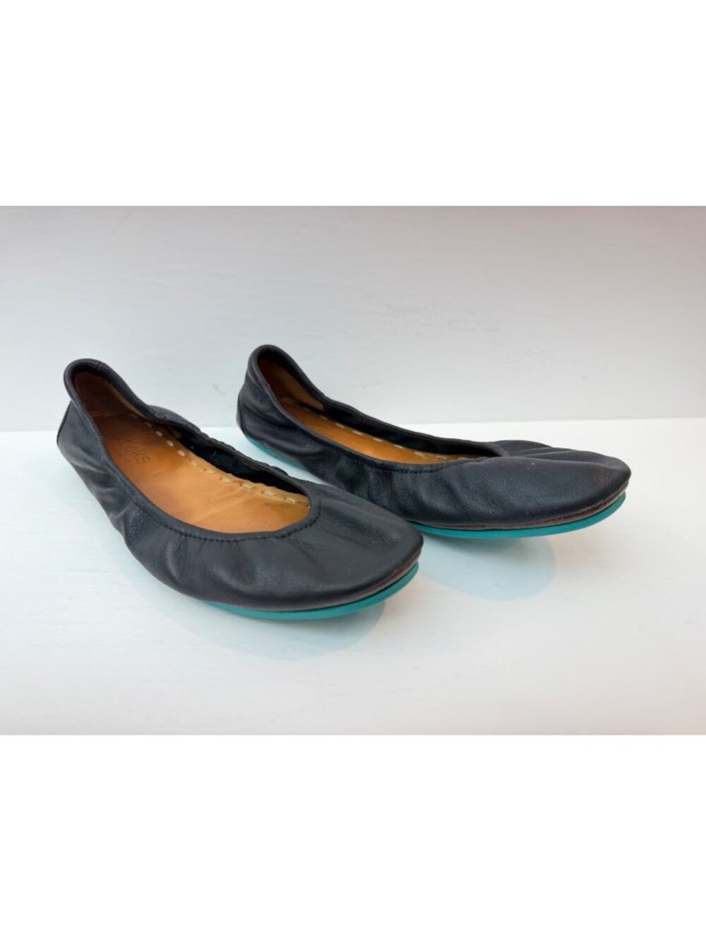 Tieks by Gavrieli Women's Slip On Ballet Flats Classic Black Leather Size 9